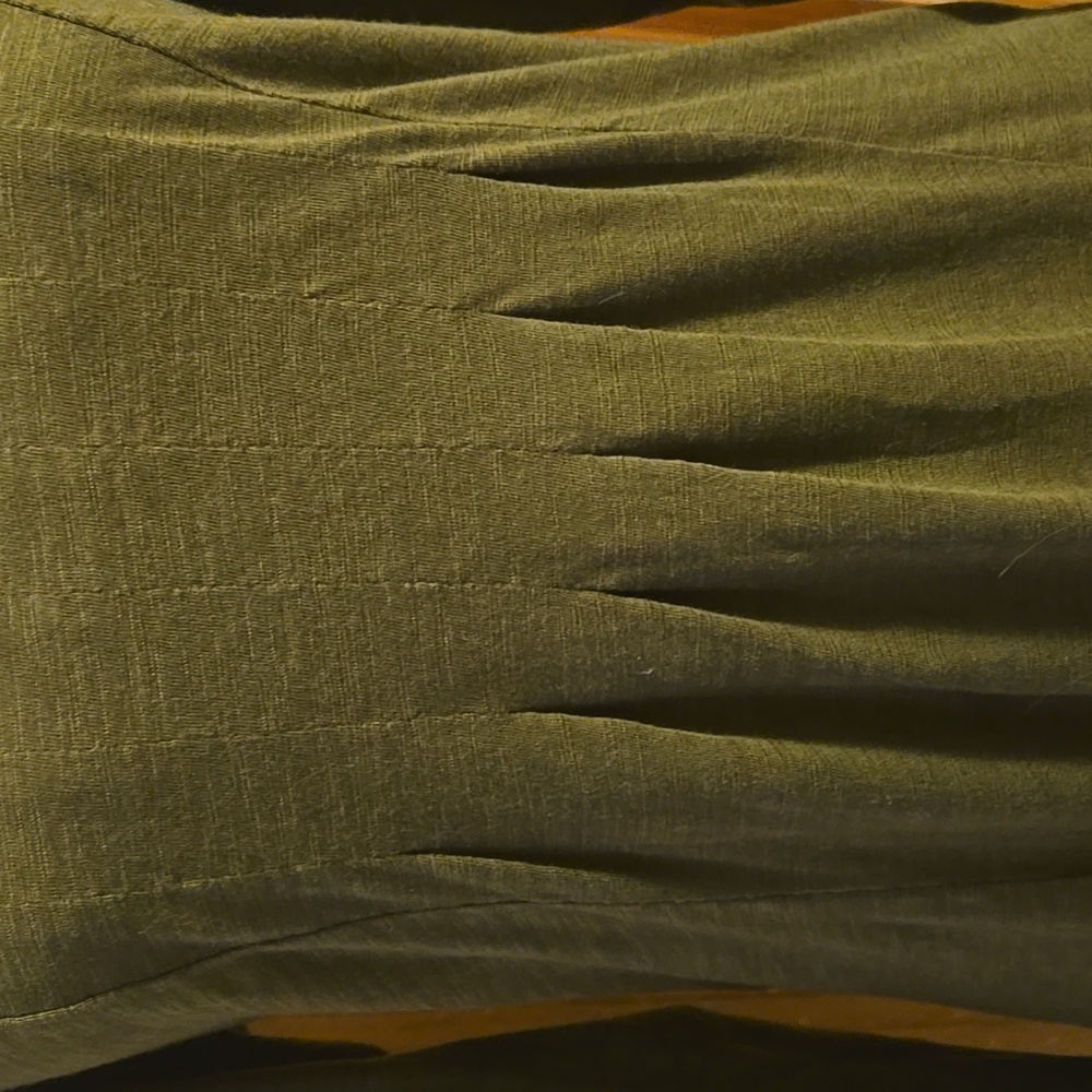 J. Jill Olive Long Sleeve Top Pleated Front - Picture 3 of 6